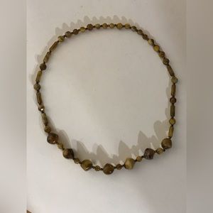 Vintage natural Jade necklace length: 23”